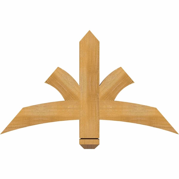 Ekena Millwork Davenport Rough Sawn Timber Gable Bracket, Western Red Cedar, 36"W x 21"H x 2"D x 4"F, 14/12 Pitch GBW036X21X0204DAV00RWR - main